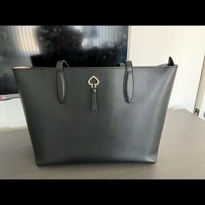 Black leather Adel Kate Spade Tote size: big